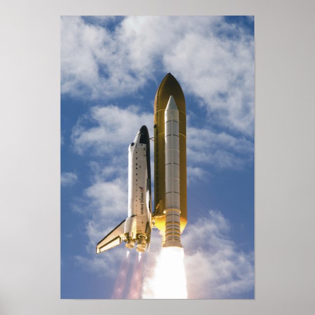 Space Shuttle Atlantis lifts off 9 Poster (Front)