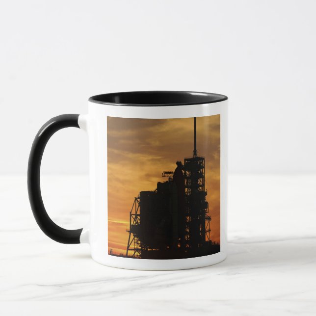 Space Shuttle Atlantis on the launch pad Mug (Left)