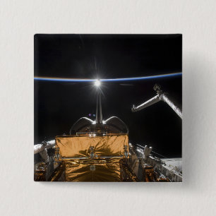 Space Shuttle Atlantis' payload bay 15 Cm Square Badge