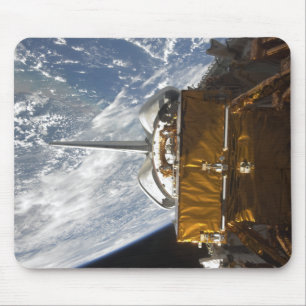 Space Shuttle Atlantis' payload bay backdropped Mouse Mat