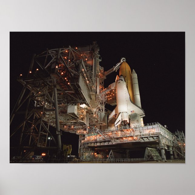 Space Shuttle Atlantis Prepares for Launch Poster (Front)