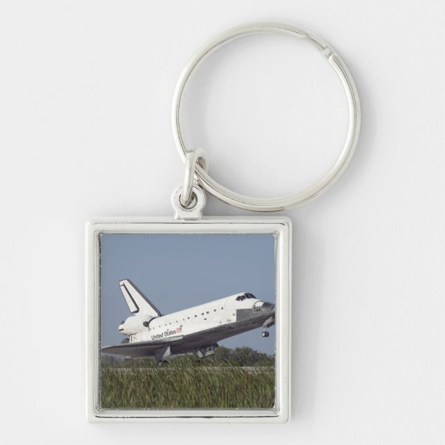 Space shuttle Atlantis touches down on Runway 3 Key Ring (Front)