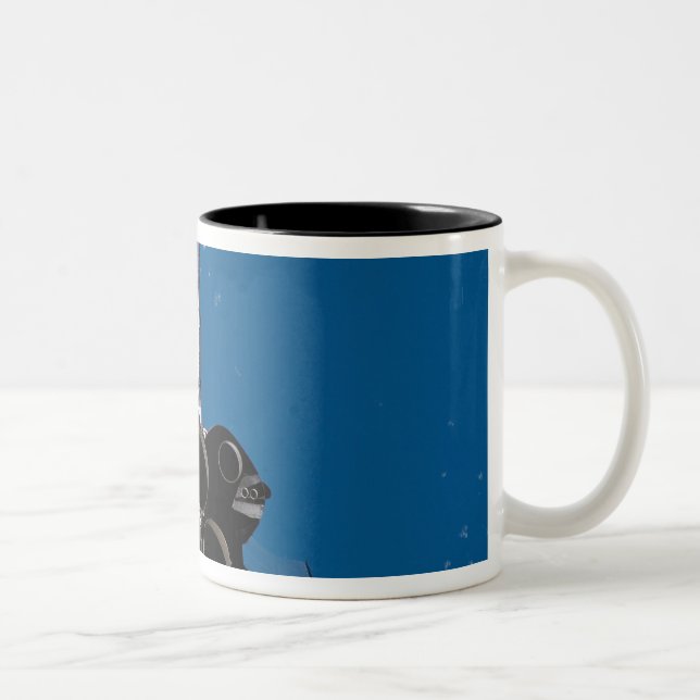 Space Shuttle Atlantis Two-Tone Coffee Mug (Right)