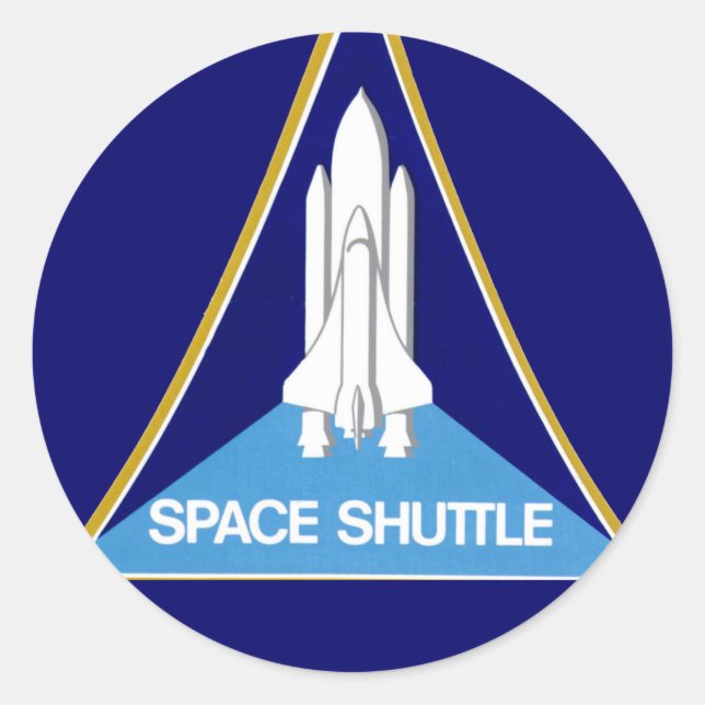 SPACE SHUTTLE CLASSIC ROUND STICKER (Front)