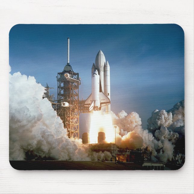 Space Shuttle Columbia Blasts Off Mouse Mat (Front)