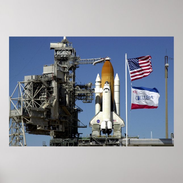Space Shuttle Columbia Preps Poster (Front)