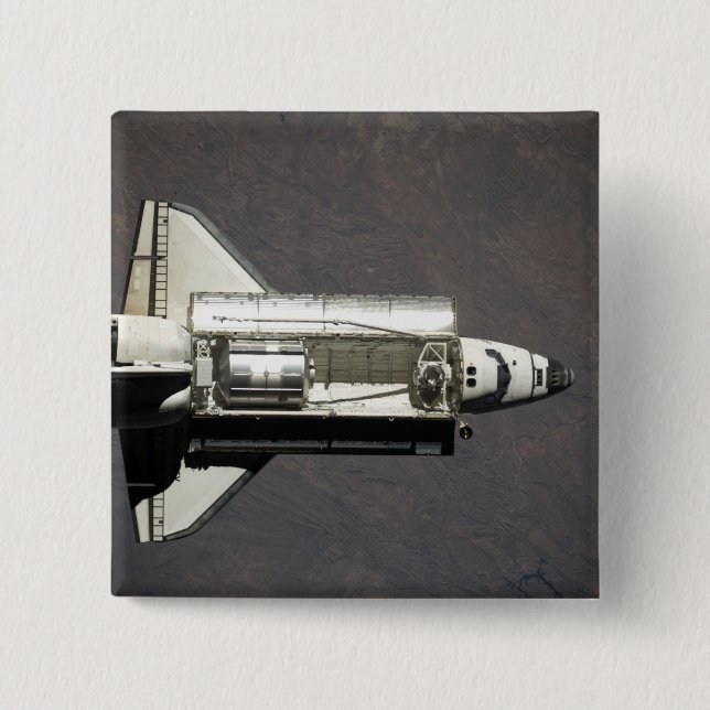 Space Shuttle Discovery 2 15 Cm Square Badge (Front)