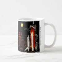 Space Shuttle Discovery and Full Moon 2009