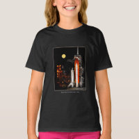 Space Shuttle Discovery and Full Moon in 2009 Girl