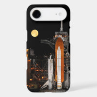 Space Shuttle Discovery and Moon