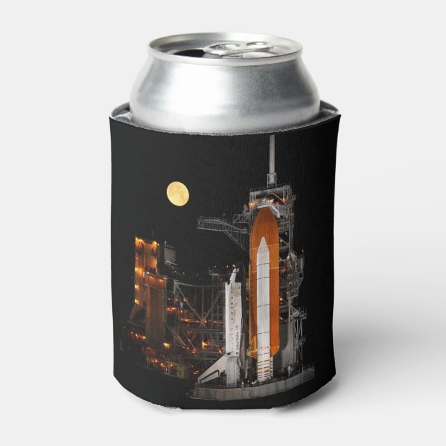 Space Shuttle Discovery and Moon Can Cooler (Can Front)