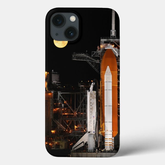 Space Shuttle Discovery and Moon Case-Mate iPhone Case (Back)
