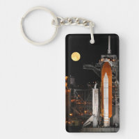 Space Shuttle Discovery and Moon