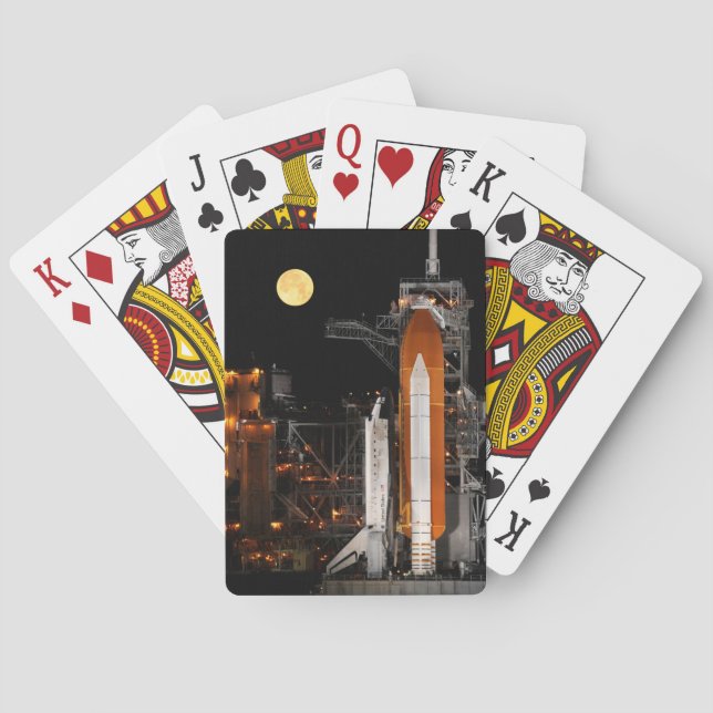 Space Shuttle Discovery and Moon Playing Cards (Back)