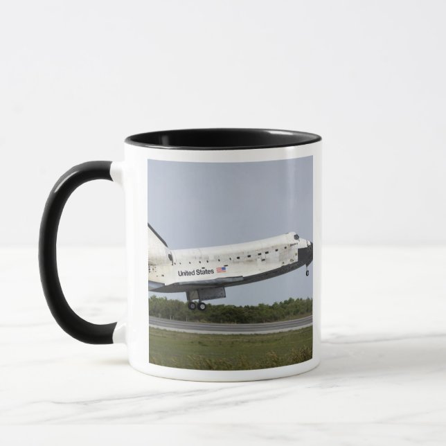 Space Shuttle Discovery approaches landing 4 Mug (Left)