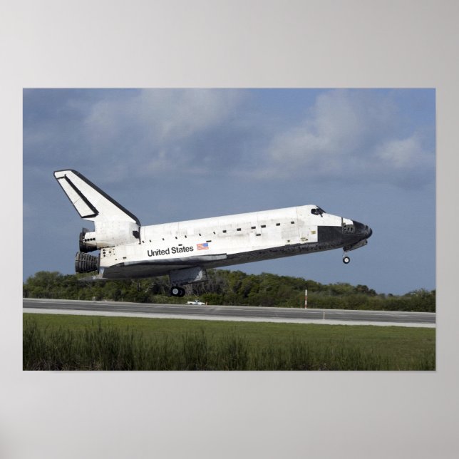 Space shuttle Discovery lands on Runway 33 3 Poster (Front)