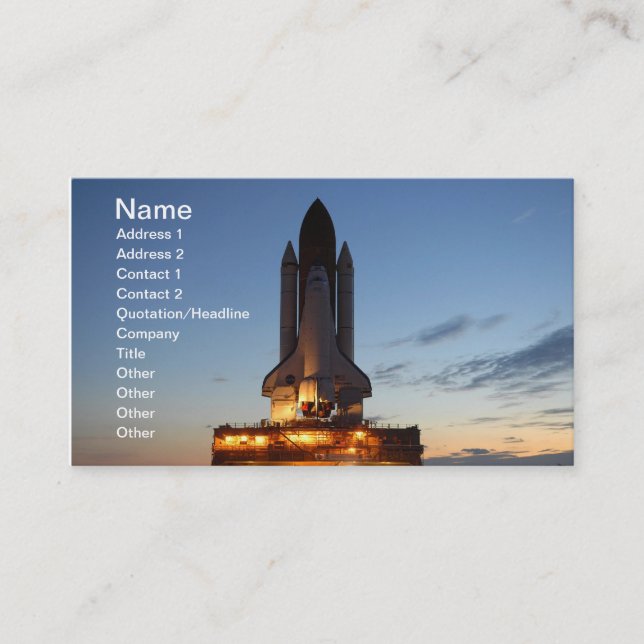 Space Shuttle Discovery Launch NASA Business Card (Front)