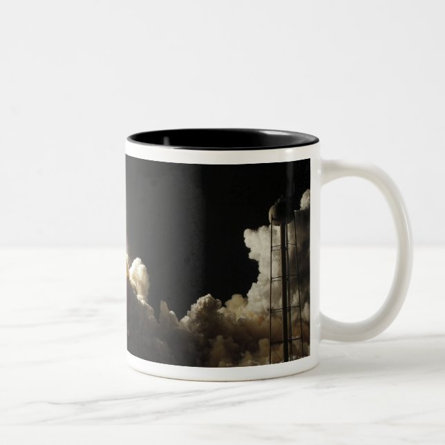 Space shuttle Discovery lifts off Two-Tone Coffee Mug (Right)
