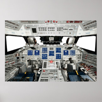 Space Shuttle Discovery OV-103 Cockpit Poster