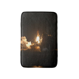 Space Shuttle Earth Orbital Spacecraft Night Canva Bath Mat