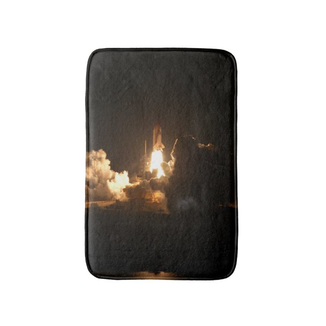 Space Shuttle Earth Orbital Spacecraft Night Canva Bath Mat (Front Vertical)