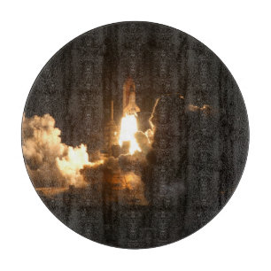 Space Shuttle Earth Orbital Spacecraft Night Canva Cutting Board