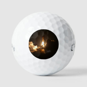 Space Shuttle Earth Orbital Spacecraft Night Canva Golf Balls