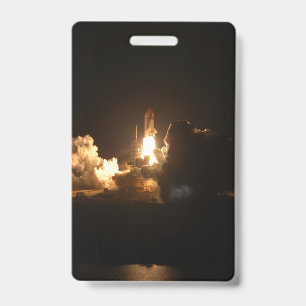 Space Shuttle Earth Orbital Spacecraft Night Canva ID Badge