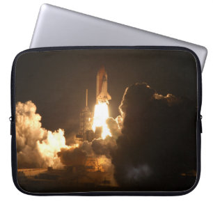 Space Shuttle Earth Orbital Spacecraft Night Canva Laptop Sleeve