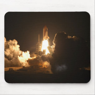 Space Shuttle Earth Orbital Spacecraft Night Canva Mouse Mat