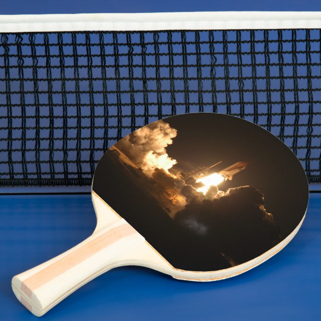 Space Shuttle Earth Orbital Spacecraft Night Canva Ping Pong Paddle (Insitu)