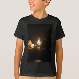 Space Shuttle Earth Orbital Spacecraft Night Canva T-Shirt