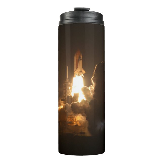 Space Shuttle Earth Orbital Spacecraft Night Canva Thermal Tumbler (Front)