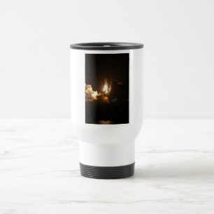 Space Shuttle Earth Orbital Spacecraft Night Canva Travel Mug