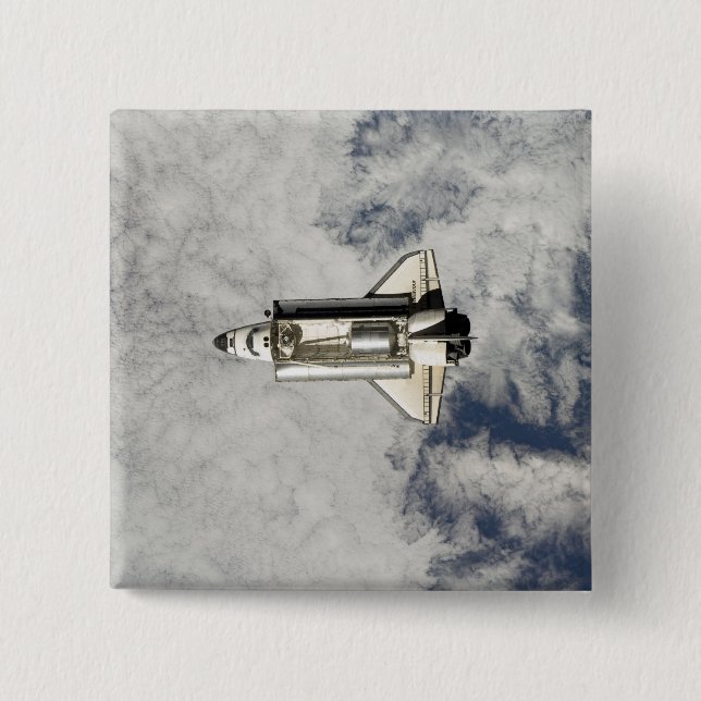 Space Shuttle Endeavour 12 15 Cm Square Badge (Front)