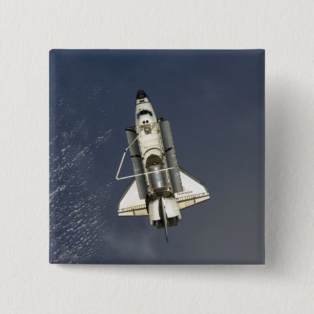 Space Shuttle Endeavour 15 Cm Square Badge (Front)