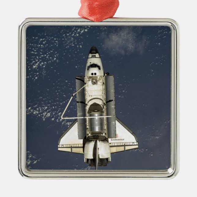 Space Shuttle Endeavour 16 Metal Tree Decoration (Front)