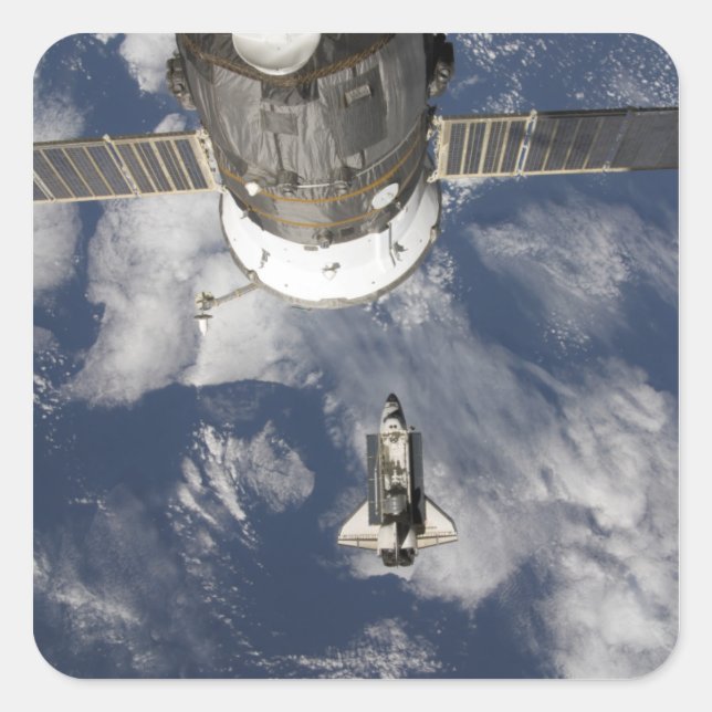 Space Shuttle Endeavour 8 Square Sticker (Front)