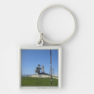 Space shuttle Endeavour is framed by a windsock Key Ring