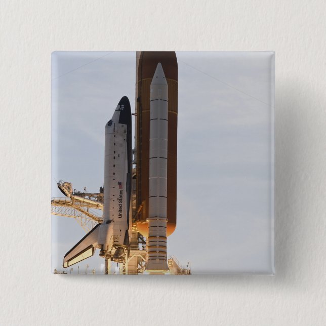 Space Shuttle Endeavour lifts off 2 15 Cm Square Badge (Front)