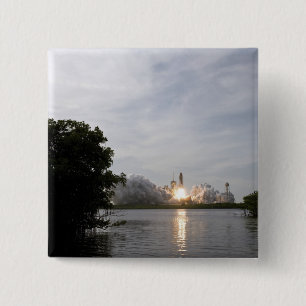 Space Shuttle Endeavour lifts off 3 15 Cm Square Badge