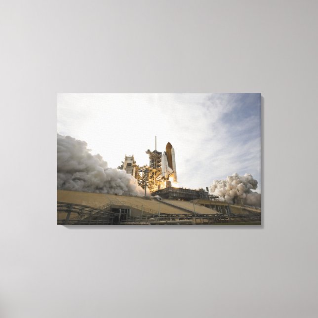 Space Shuttle Endeavour lifts off 3 Canvas Print (Front)