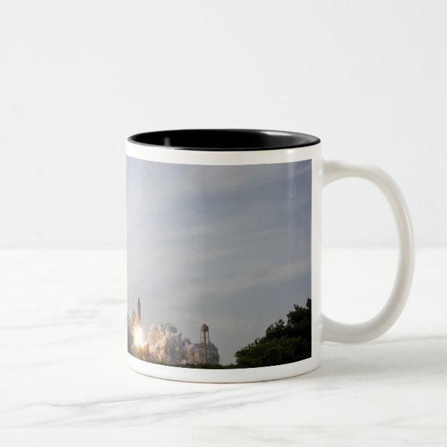 Space Shuttle Endeavour lifts off 3 Two-Tone Coffee Mug (Right)