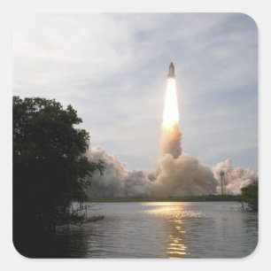 Space Shuttle Endeavour lifts off 4 Square Sticker