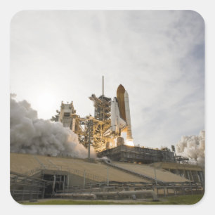 Space Shuttle Endeavour lifts off 5 Square Sticker
