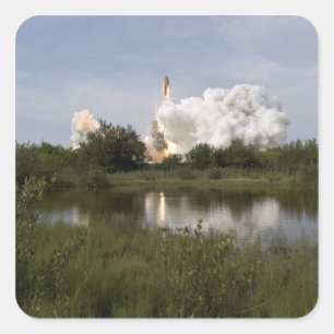 Space Shuttle Endeavour lifts off 6 Square Sticker