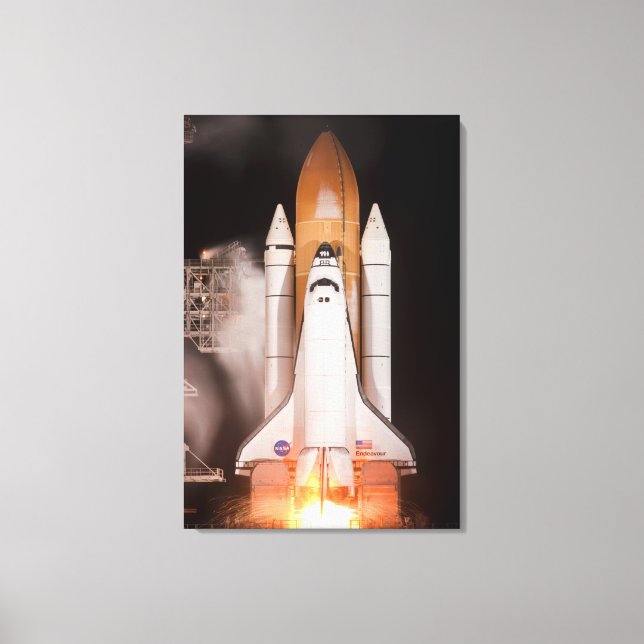 Space Shuttle Endeavour Lifts Off Canvas Print (Front)