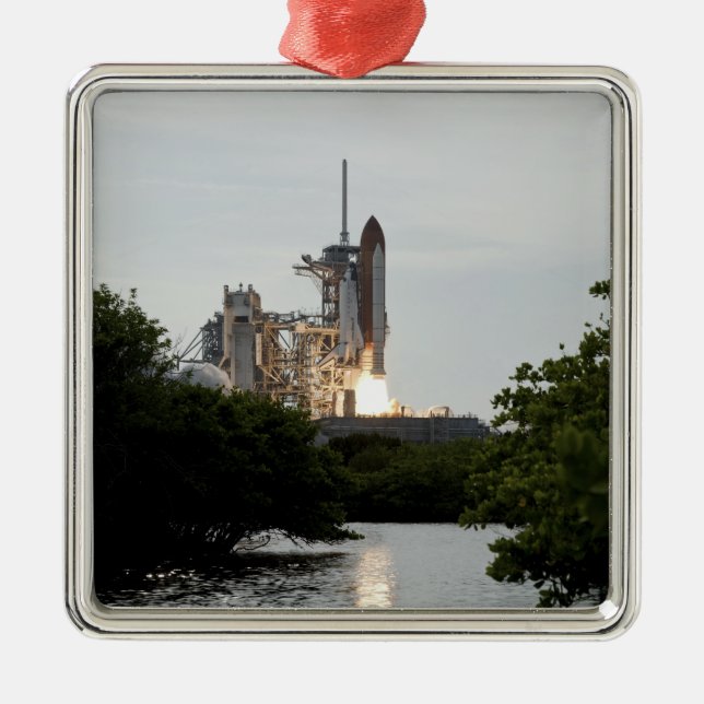 Space Shuttle Endeavour lifts off Metal Tree Decoration (Front)