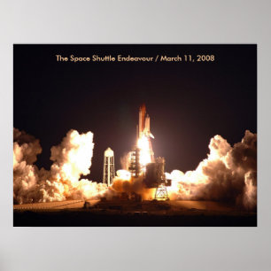 Space Shuttle Endeavour Lifts-off Poster