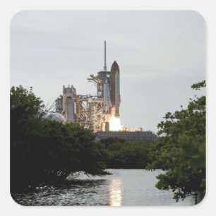 Space Shuttle Endeavour lifts off Square Sticker